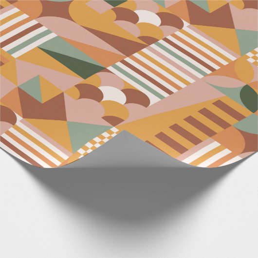 Boho Blocks Floral Geschenkpapier (Ecke)