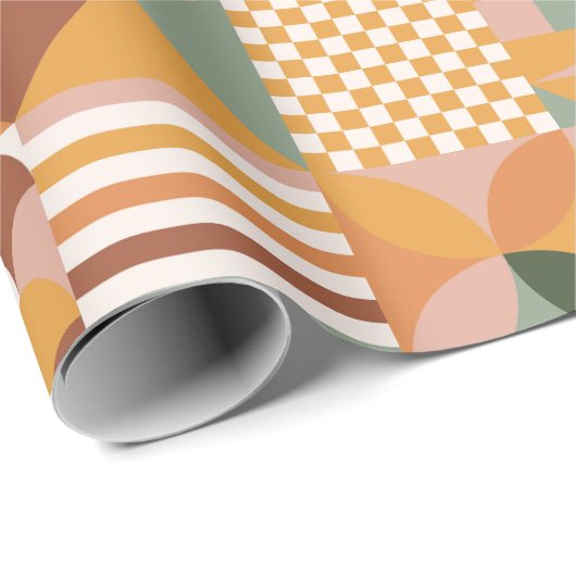 Boho Blocks Floral Geschenkpapier (Rolleneckpunkt)