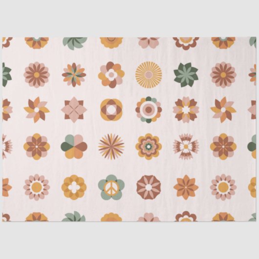 Boho Blocks Floral Seidenpapier (Vorderseite)