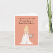 Boho Blonde Bride Brautparty Glückwunsch Karte (Vorderseite)