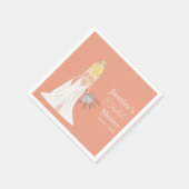 Boho Blonde Brie mit Blume Serviette (Ecke)