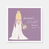 Boho Blonde Haarbrücke mit Blume Serviette (Vorderseite)