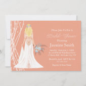 Boho Blonde Haarbrücke mit Perlmehl-Brautparty Einladung (Vorderseite)