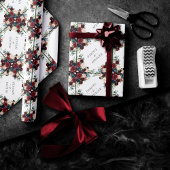 Boho Bloom | Bugundy Red and Navy Blue Custom Geschenkpapier