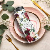 Boho Bloom | Bugundy Red and Navy Blue Custom Thermosbecher