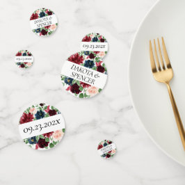 Boho Bloom | Burgund Blush and Navy Blue Custom Konfetti