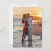 Boho Bloom | Burgundy Red and Navy Blue 2 Foto Save The Date (Rückseite)