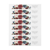 Boho Bloom | Burgundy Red and Navy Blue Address (Bogen)