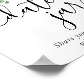 Boho Bloom | Burgundy Red and Navy Blue Date Jar Poster (Ecke)