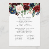 Boho Bloom | Burgundy Red and Navy Blue Garland Programm (Rückseite)