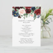 Boho Bloom | Burgundy Red and Navy Blue Garland Programm (Stehend Vorderseite)