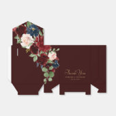 Boho Bloom | Dunkle Elegant Rot und Marine Vielen Geschenkschachtel (Ungefaltet)