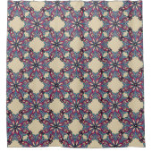 Boho Bloom Duschvorhang in warmem Creme (Vorderseite)