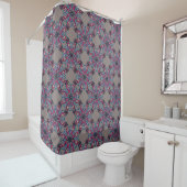 Boho Bloom Duschvorhang in warmem Taupe (Beispiel)