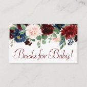 Boho Bloom | Eleganter Empfang Marsala Rote Garlan Begleitkarte (Vorderseite)