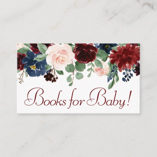 Boho Bloom | Eleganter Empfang Marsala Rote Garlan Begleitkarte (Vorderseite)