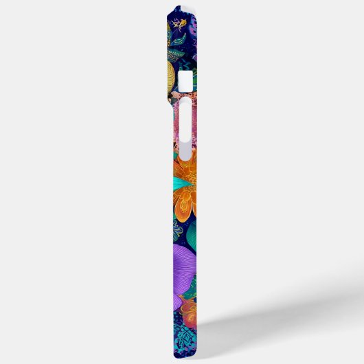 Boho Bloom Mandala Floral iPhone Case (Rückseite / Links)