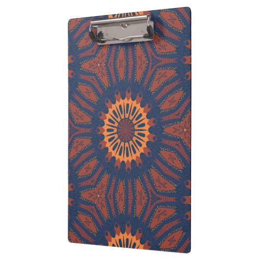 Boho Bloom Mandala Pattern Klemmbrett (Links)