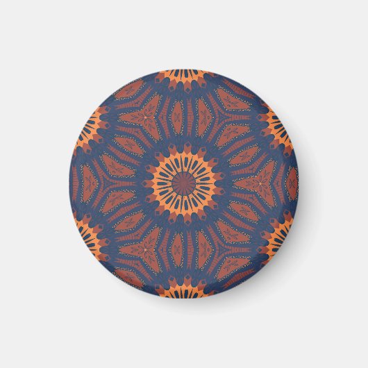 Boho Bloom Mandala Pattern Magnet (Vorne)