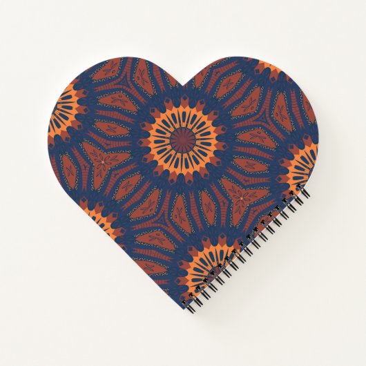 Boho Bloom Mandala Pattern Notizblock (Rückseite)