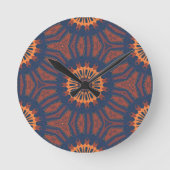 Boho Bloom Mandala Pattern Runde Wanduhr (Vorderseite)