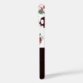 Boho Bloom | Marsala Red Pattern Monogram Case-Mate iPhone Hülle (Rückseite / Links)