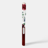 Boho Bloom | Marsala Red Pattern Monogram Case-Mate iPhone Hülle (Rückseite / Rechts)