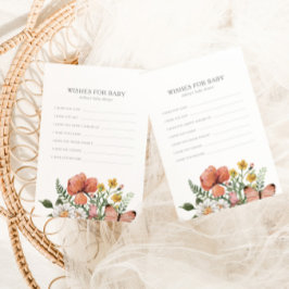 Boho Bloom will Baby | Blumenduschenspiel Mitteilungskarte