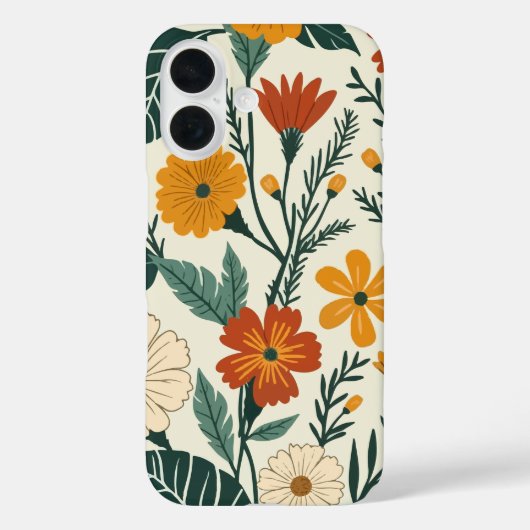 Boho Blooming Case-Mate iPhone Hülle (Rückseite)