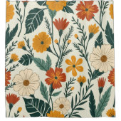 Boho Blooming Duschvorhang (Vorderseite)