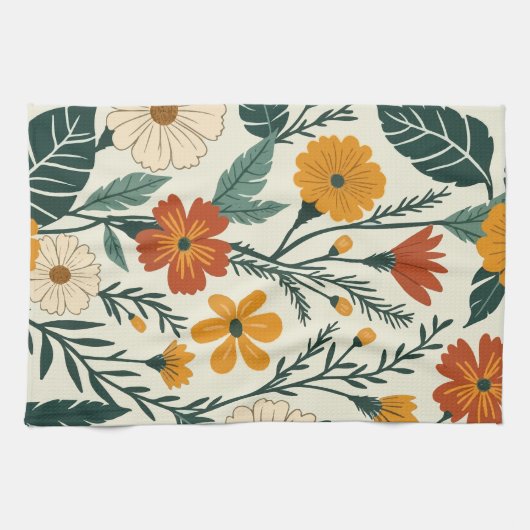 Boho Blooming Geschirrtuch (Horizontal)