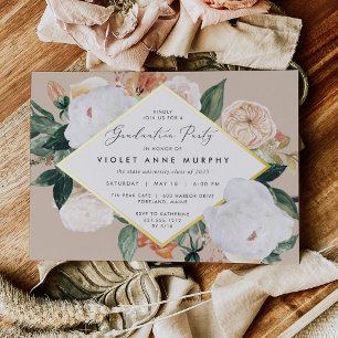 Boho Blooms Abschlussfeier Folieneinladung