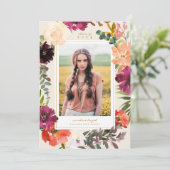 Boho Blooms | Ankündigung des Fotos Abschluss 2024 (Stehend Vorderseite)