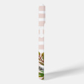 Boho Blooms Blush Stripe Monogram Case-Mate iPhone Hülle (Rückseite / Rechts)