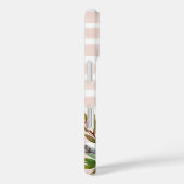 Boho Blooms Blush Stripe Monogram Case-Mate iPhone Hülle (Rückseite / Rechts)