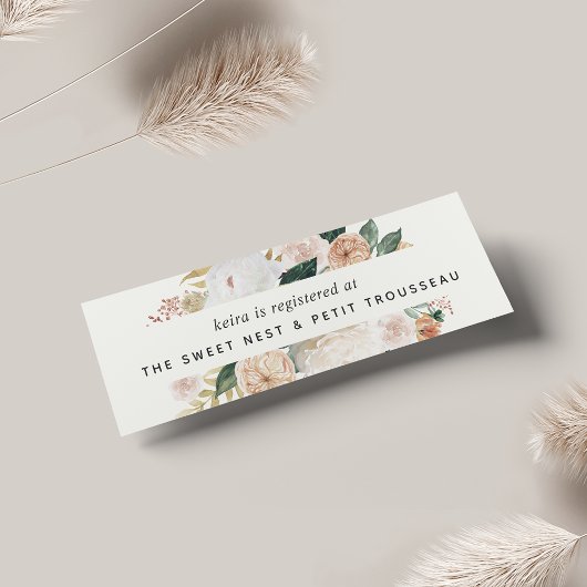 Boho Blooms Bridal Registry Beilagen Karten | Mini