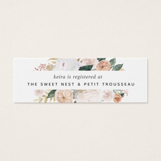 Boho Blooms Bridal Registry Beilagen Karten | Mini (Vorderseite)