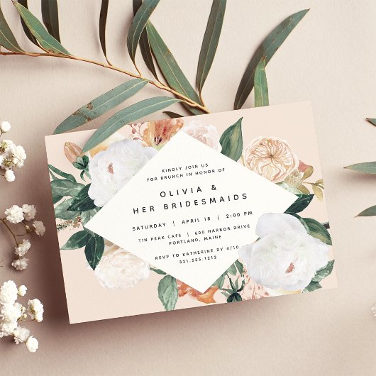 Boho Blooms | Bridesmaier Brunch oder Mittagessen Einladung