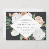 Boho Blooms | Bridesmaier Brunch oder Mittagessen Einladung (Vorderseite)