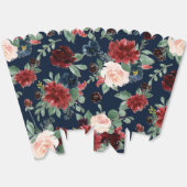 Boho Blooms | Dark Navy Blue and Burgund Muster Geschenkschachtel (Ungeklappt)