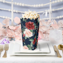 Boho Blooms | Dark Navy Blue and Burgund Muster Geschenkschachtel