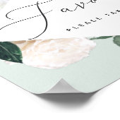 Boho Blooms Gastgeschenk Hochzeit Sign Poster (Ecke)