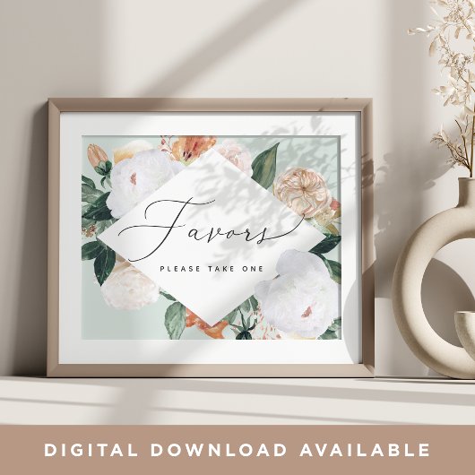 Boho Blooms Gastgeschenk Hochzeit Sign Poster