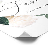 Boho Blooms Gastgeschenk Hochzeit Sign Poster (Ecke)