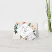 Boho Blooms Geometric Floral Dankeskarte (Vorderseite)
