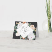 Boho Blooms Geometric Floral Dankeskarte (Vorderseite)