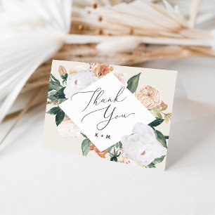 Boho Blooms Geometric Floral Dankeskarte