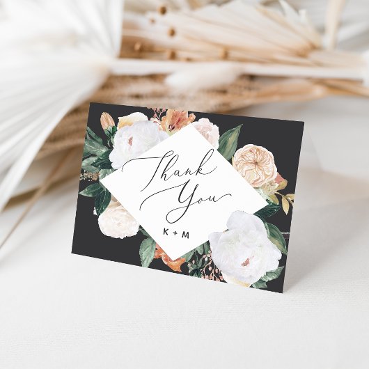 Boho Blooms Geometric Floral Dankeskarte