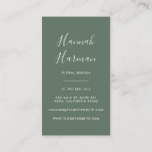 Boho Blooms Geometric Watercolor Floral Visitenkarte (Rückseite)