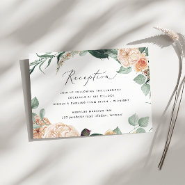 Boho Blooms Hochzeitsempfangskarte Begleitkarte